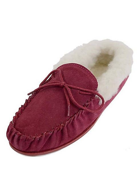 Eastern Counties Leather Hard Sole Wool Lined Moccasins