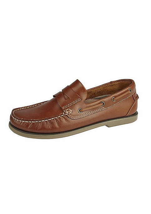 Mens Leather Saddle Casual Shoes