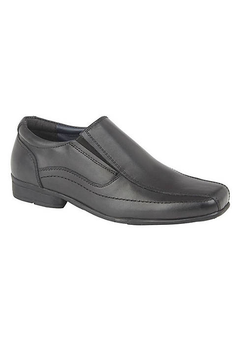 Childrens/Boys Leather Twin Gusset School Shoes