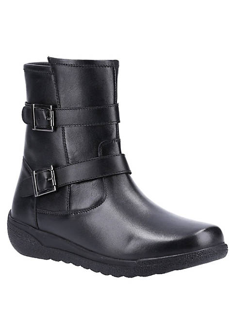 Zambia Leather Wide Ankle Boots