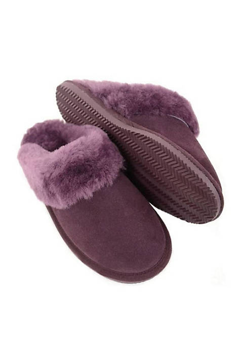 Eastern Counties Leather Sheepskin Lined Mule Slippers