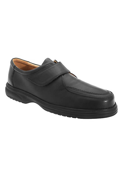 Mens Superlite Wide Fit Touch Fastening Leather Shoes