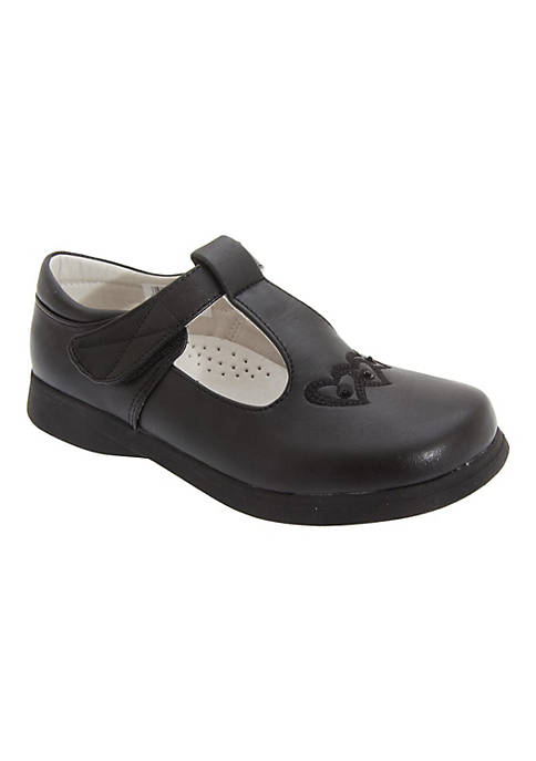 Boulevard Big Girls Touch Fastening T Bar Shoes