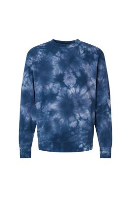 Independent Trading Co Men's Midweight Tie-Dyed Sweatshirt, Navy Blue, Xxl -  0846798361974