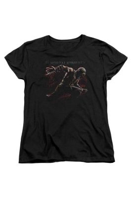 Mortal Kombat X Scorpion Lunge Short Sleeve Women's Tee / T-Shirt, Black, Xxl -  5063417506317