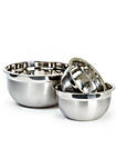 3 Large Nested Stainless Steel German Mixing Bowls