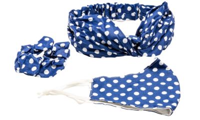Navy/White Polka Dot