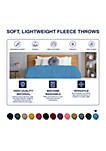 Versatile Light Blue 50 X 60 Cozy Fleece Blanket – Premium Fleece Throw Blanket for Travel, Decor, and More