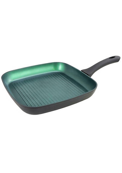 Lexi Home 11" Inch Green Aluminum Square Griddle