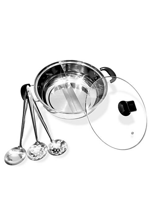 Lexi Home Stainless Steel 4.5 QT Hot Pot