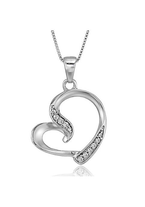 Vir Jewels 1/20 cttw Heart Shape Diamond Pendant