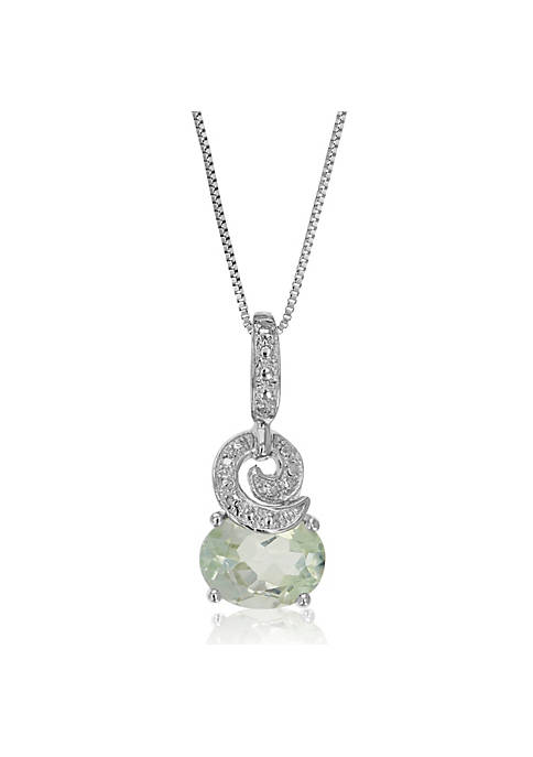 Vir Jewels 1.70 cttw Green Amethyst Pendant Necklace