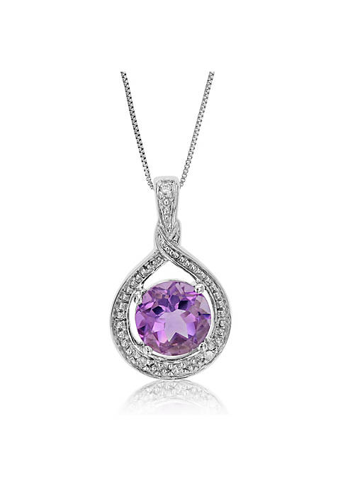 Vir Jewels 1.25 cttw Purple Amethyst Pendant Necklace
