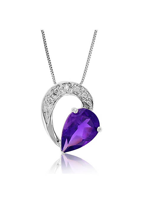 Vir Jewels 1.10 cttw Purple Amethyst Pendant Necklace