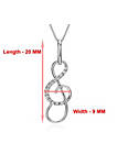 1/10 cttw Diamond Musical Pendant 10K White Gold with 18 Inch Chain
