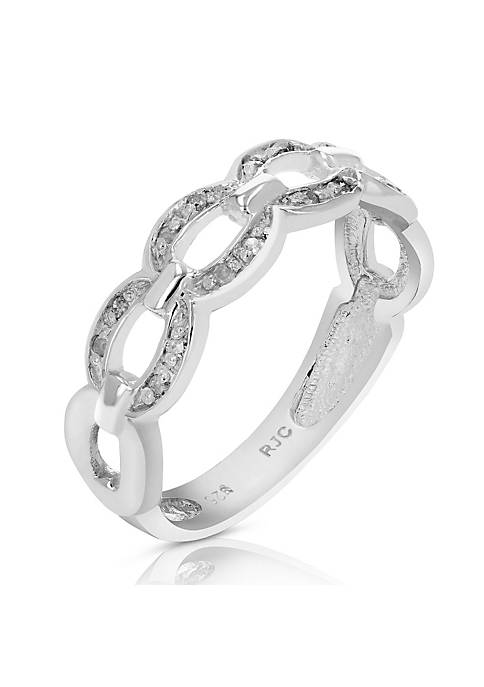 Vir Jewels 1/10 cttw Diamond Wedding Ring .925