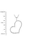1/4 cttw SI2-I1 Certified 18K White Gold Diamond Heart Pendant