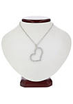 1/4 cttw SI2-I1 Certified 18K White Gold Diamond Heart Pendant