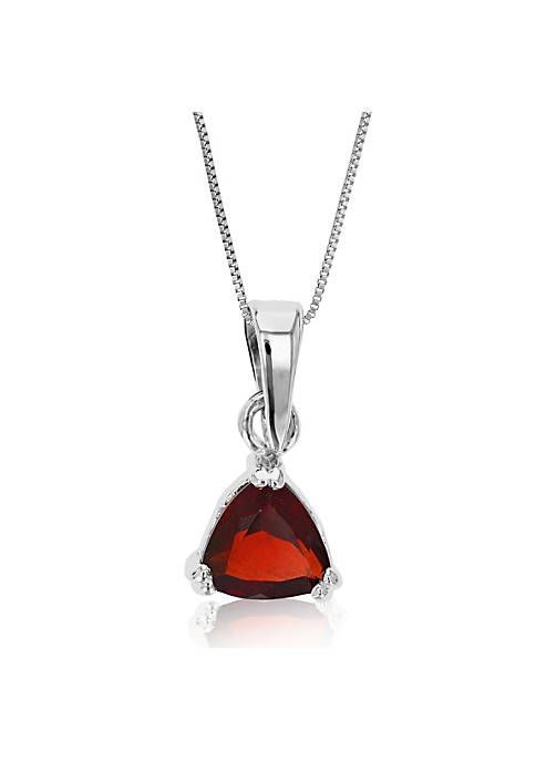 Vir Jewels 0.60 cttw Garnet Pendant Necklace .925