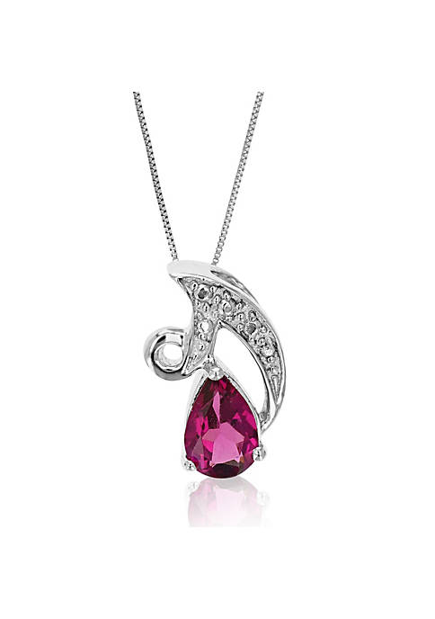 Vir Jewels 0.90 cttw Garnet Pendant Necklace .925