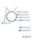 1/2 cttw Blue and White Diamond Circle Pendant Necklace 14K White Gold and Chain