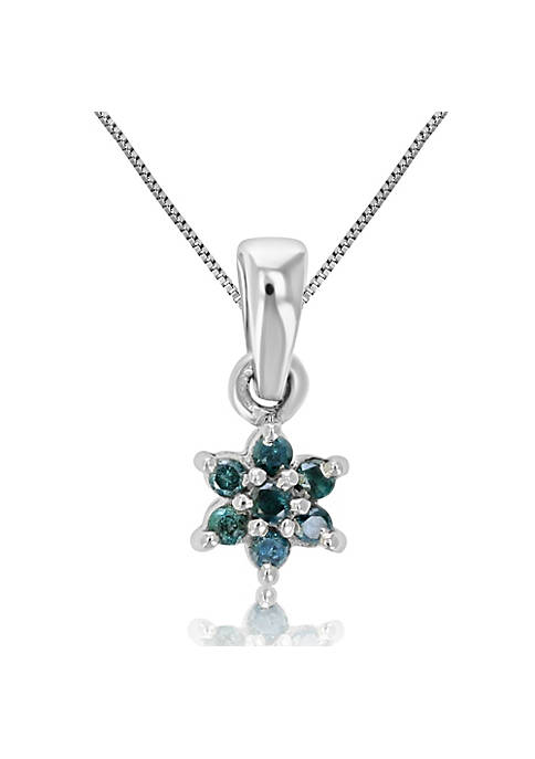 Vir Jewels 1/10 cttw Blue Diamond Composite Pendant