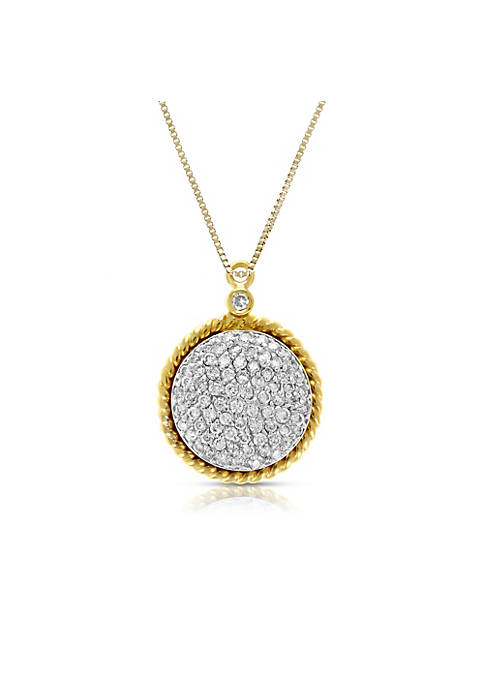 Vir Jewels 0.60 cttw Diamond Circle Composite Pendant
