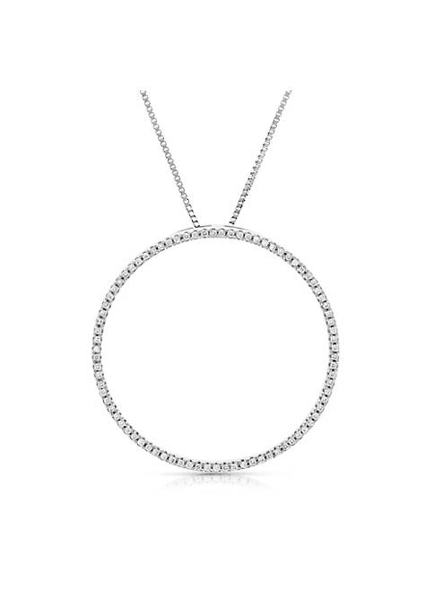 Vir Jewels 1/2 cttw Diamond Circle Pendant Necklace