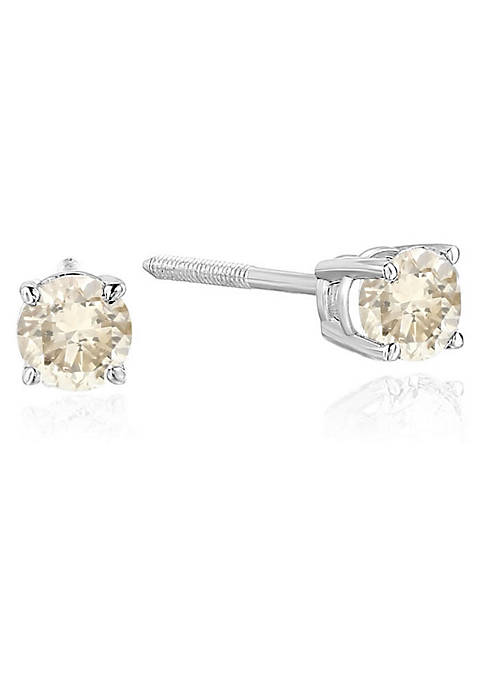 Vir Jewels 1/2 cttw Champagne Diamond Stud Earrings
