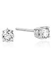 1/3 cttw I1-I2 Certified Diamond Stud Earrings 14K White Gold Round with Screw Backs Prong Set