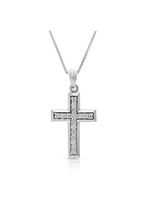Vir Jewels 1/4 cttw Diamond Cross Pendant Necklace