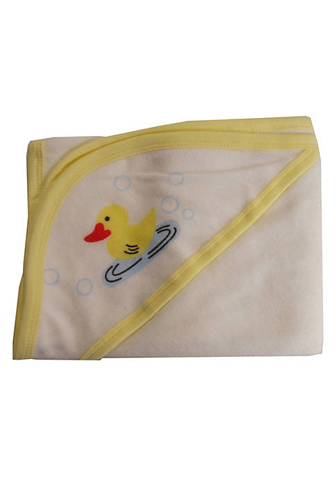 Bambini Hooded Towel with Yellow Binding and Screen