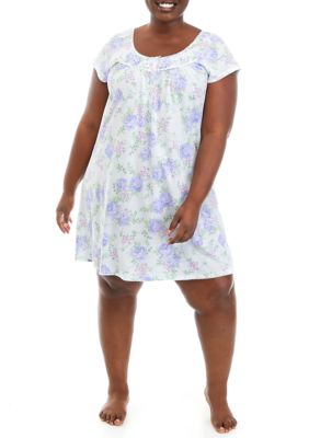 Plus Size Miss Elaine Essentials Cottonessa Short Nightgown