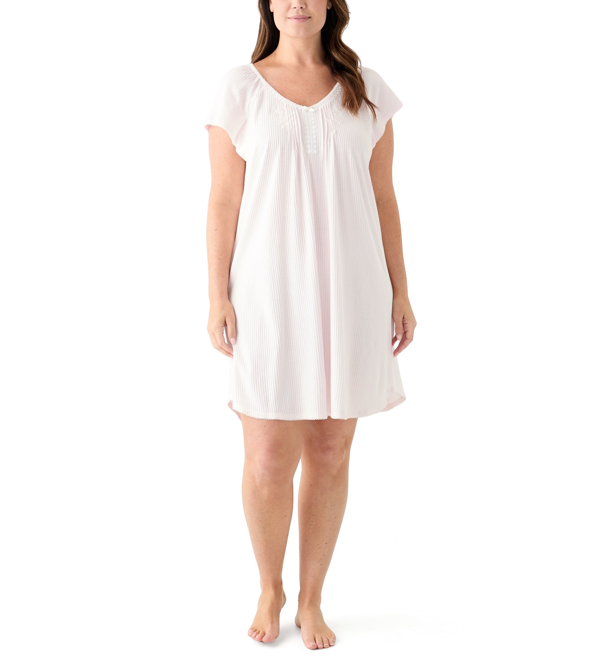 Plus Size Short Flutter Sleeve Gown