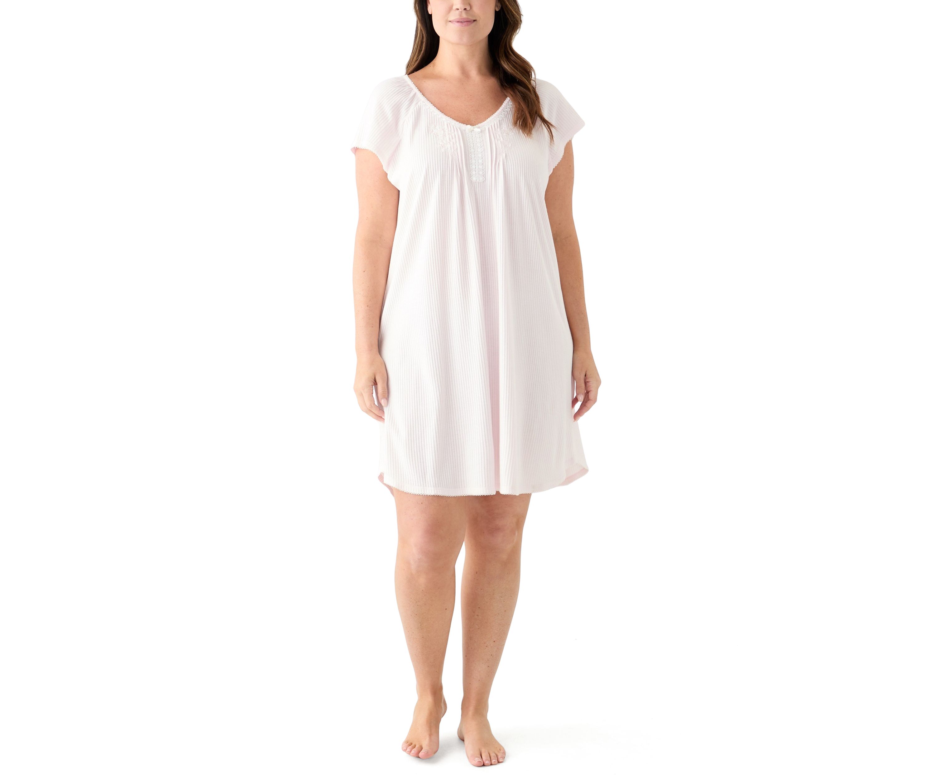 Plus Size Short Flutter Sleeve Gown