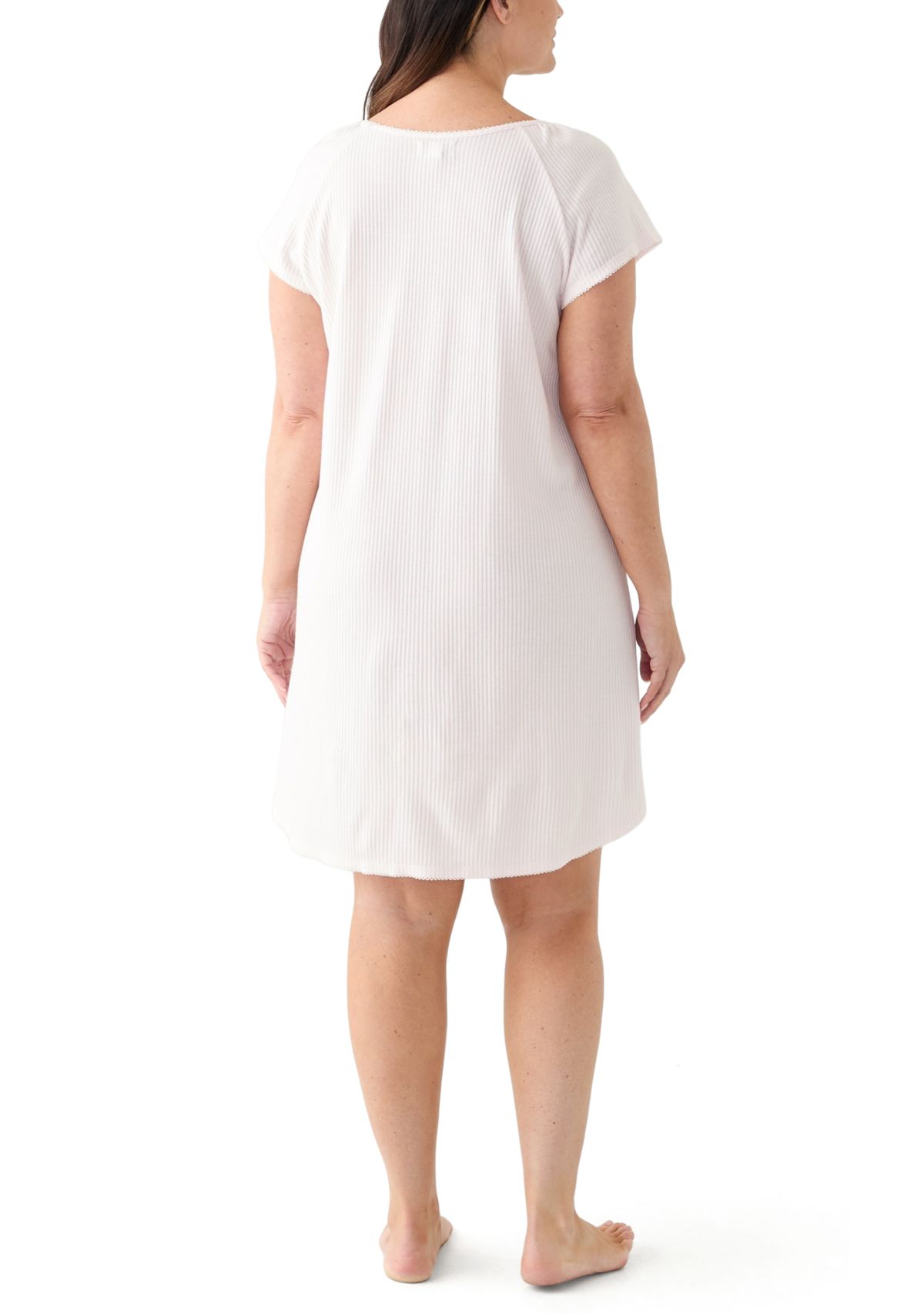 Plus Size Short Flutter Sleeve Gown