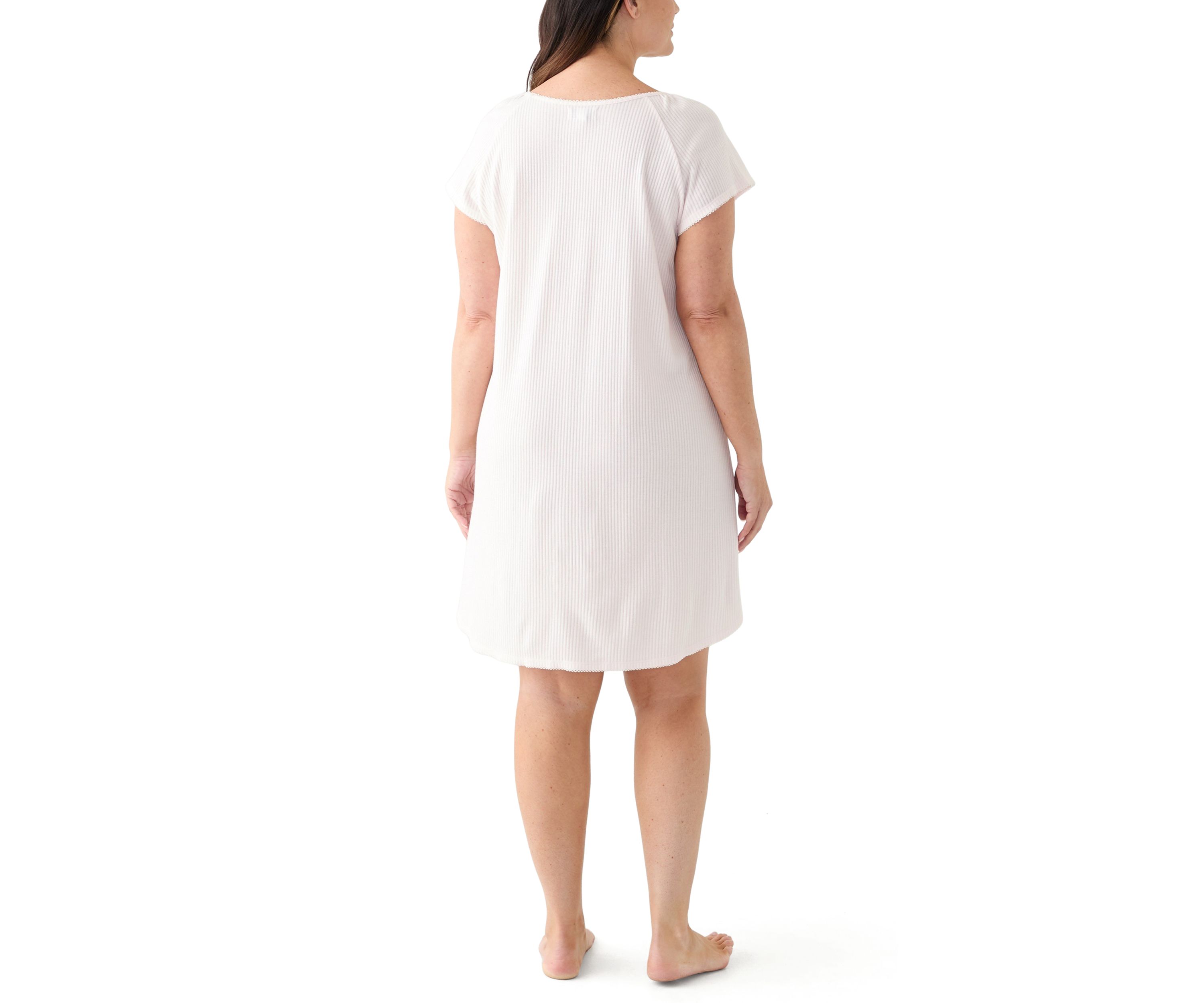 Plus Size Short Flutter Sleeve Gown