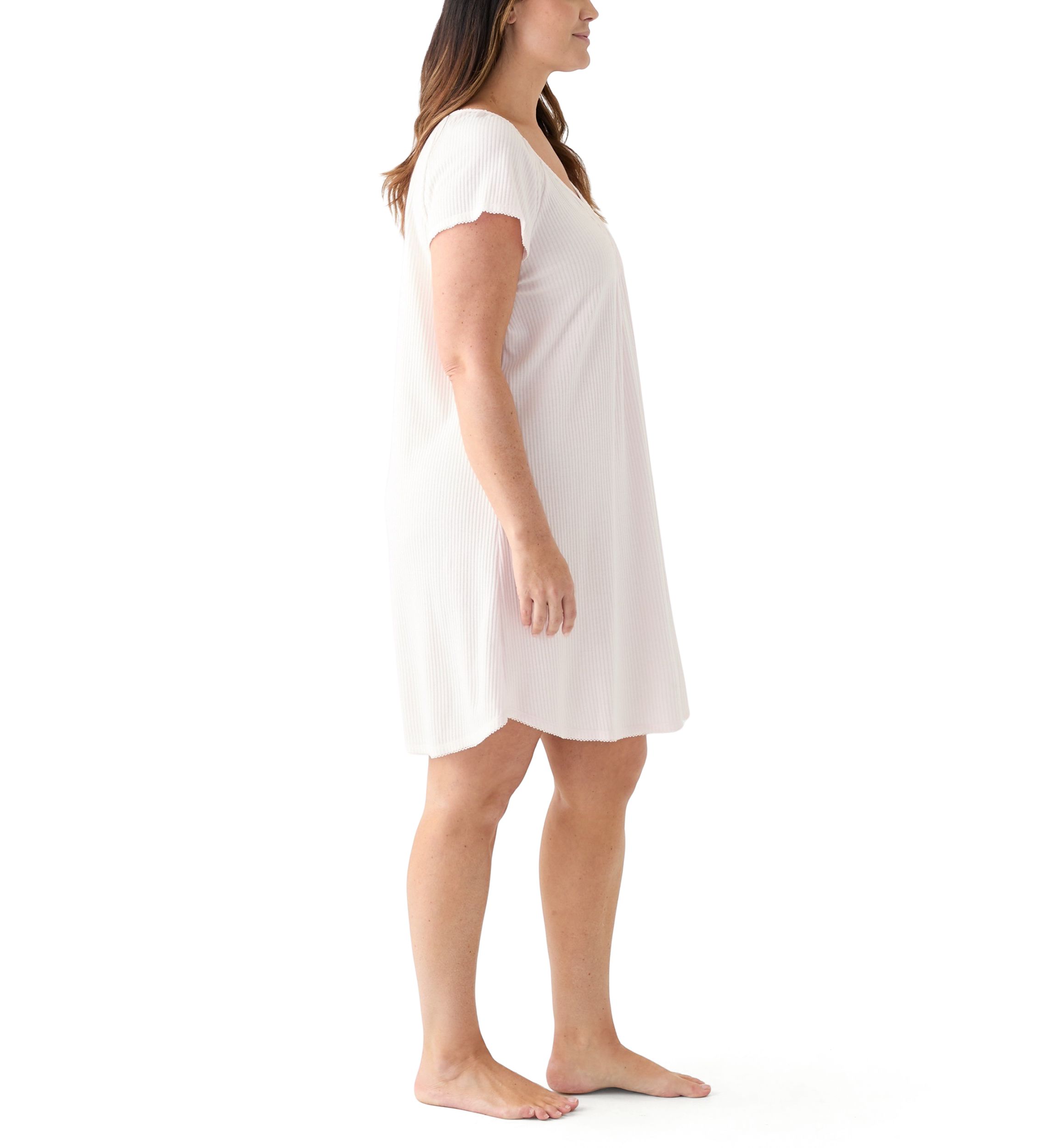 Plus Size Short Flutter Sleeve Gown
