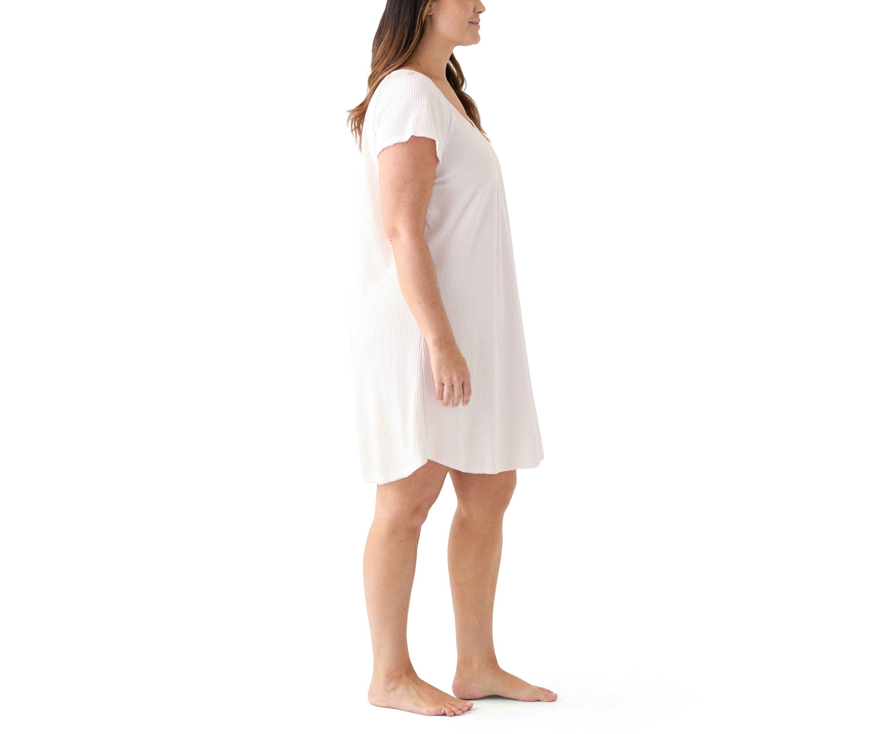 Plus Size Short Flutter Sleeve Gown