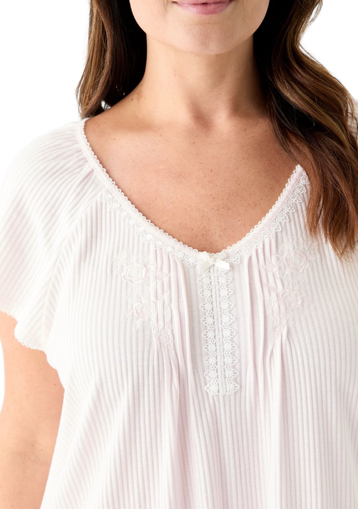 Plus Size Short Flutter Sleeve Gown