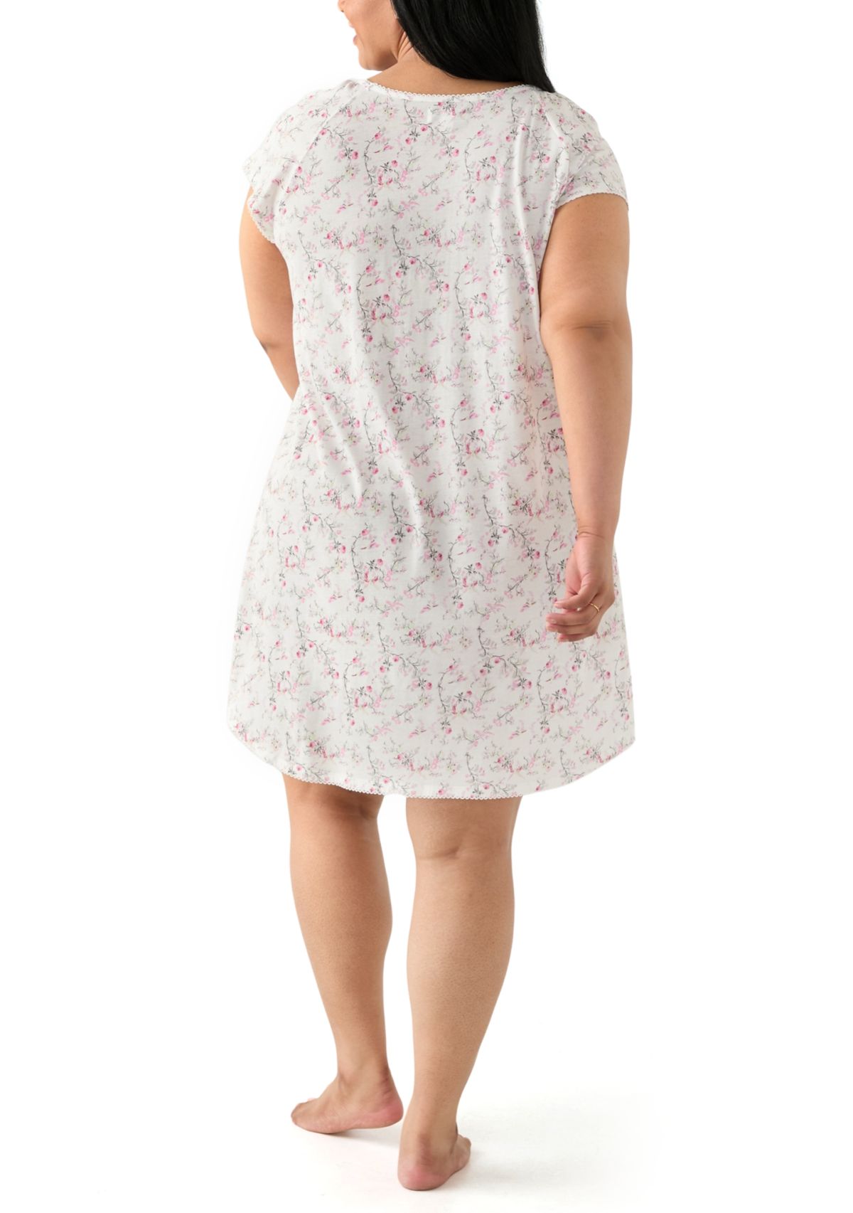 Plus Size Flutter Sleeve Nightgown