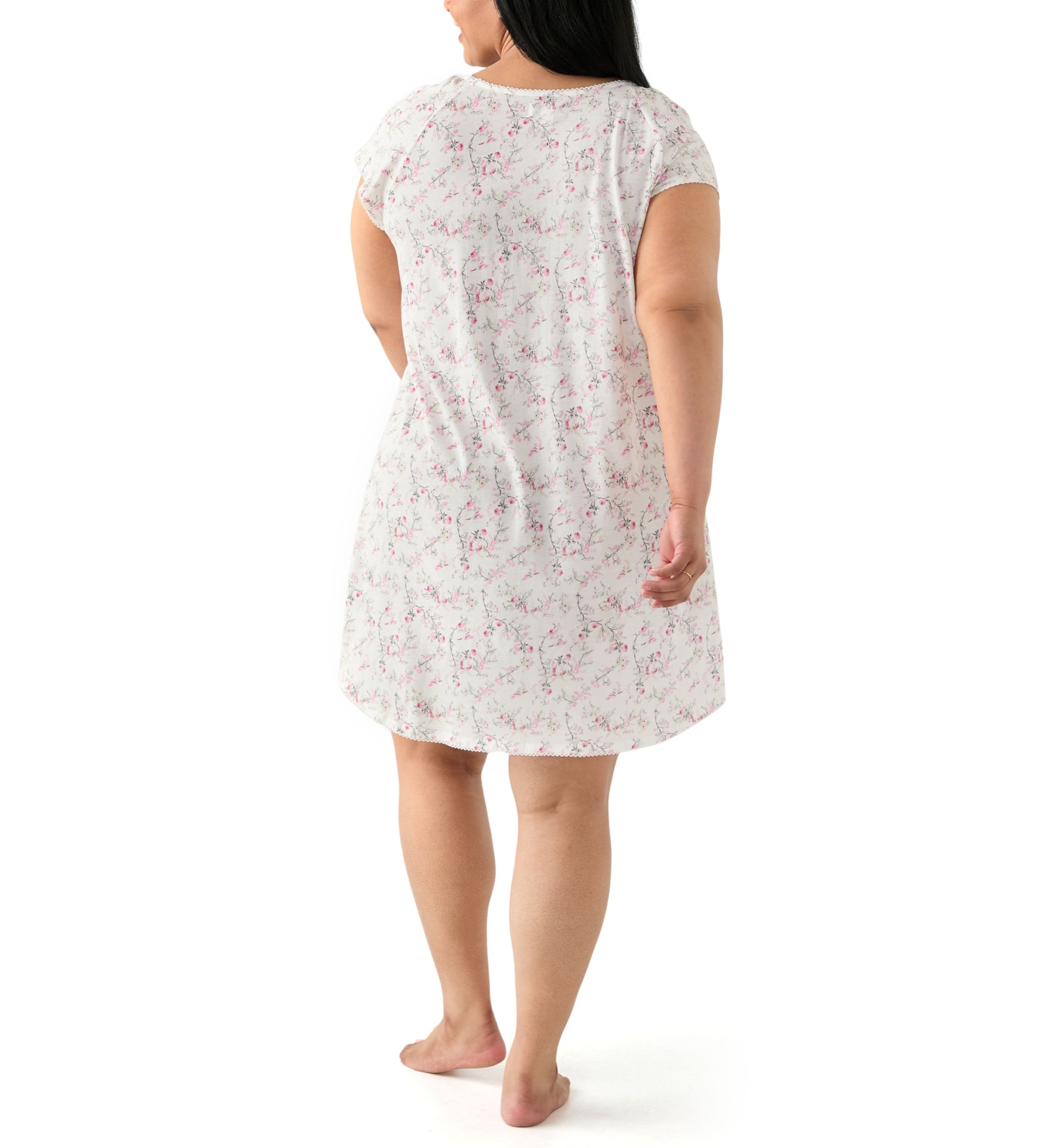 Plus Size Flutter Sleeve Nightgown