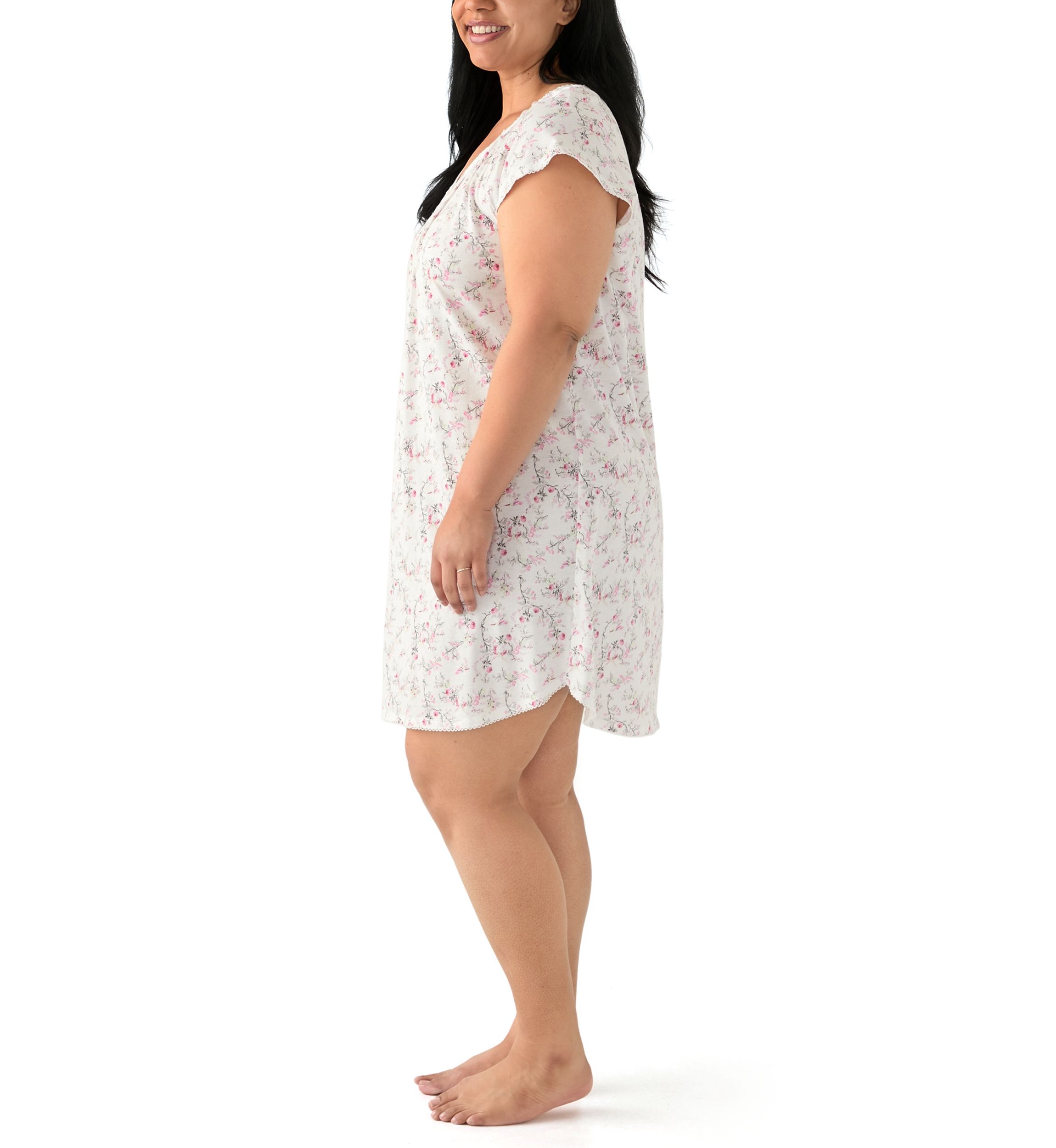 Plus Size Flutter Sleeve Nightgown