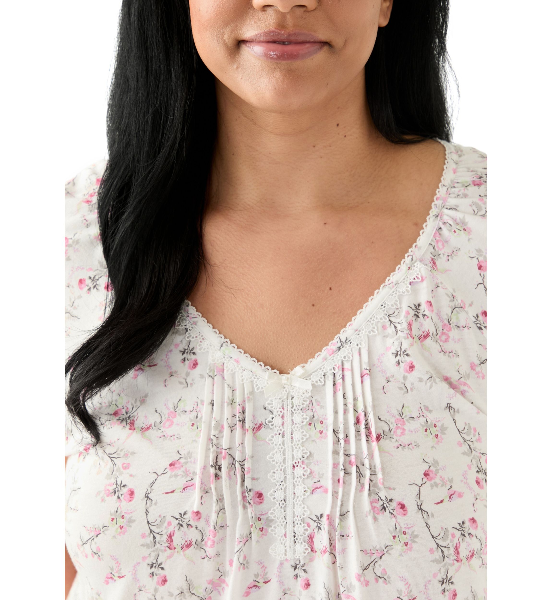 Plus Size Flutter Sleeve Nightgown