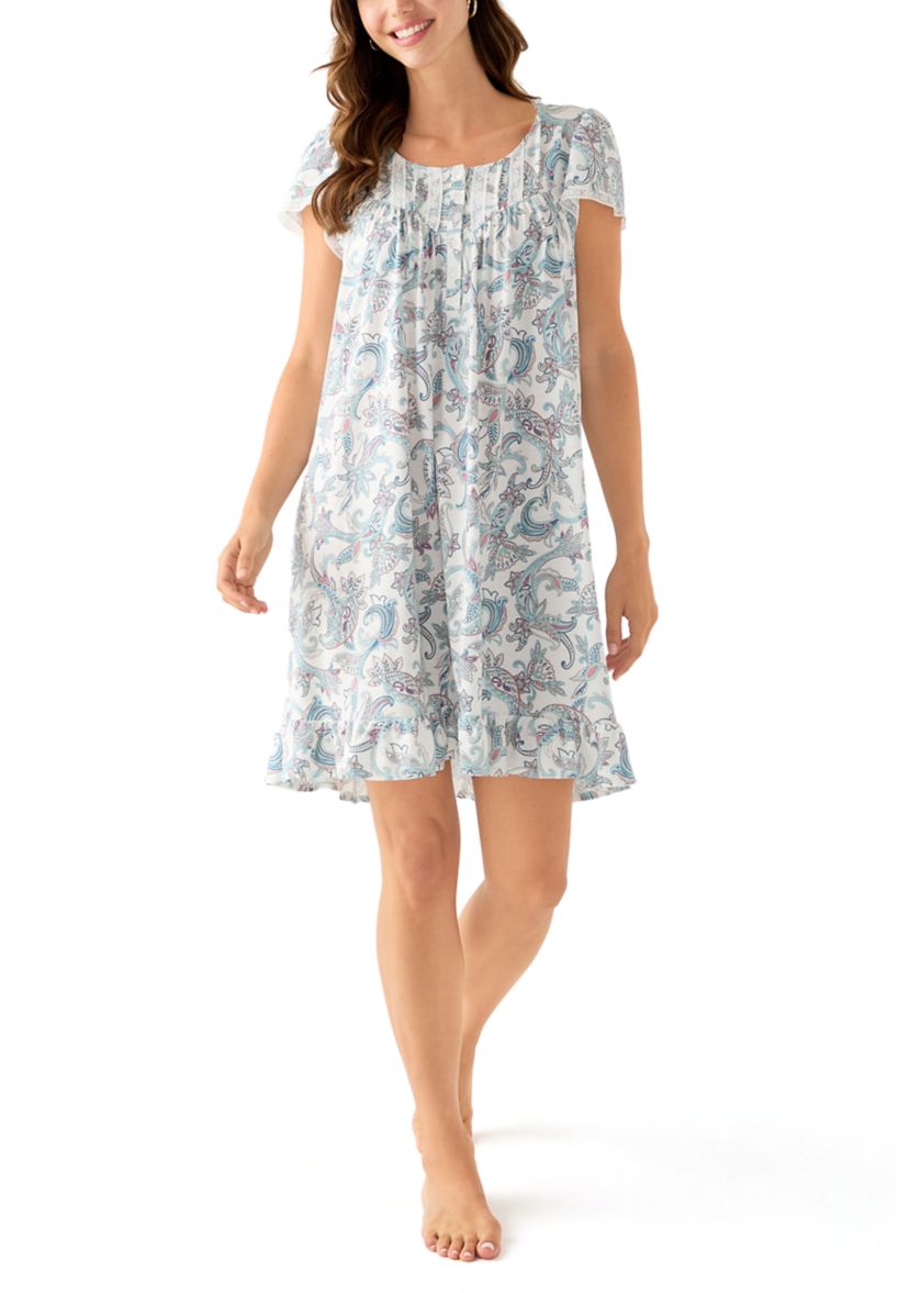 Womens Short Flutter Sleeve Gown