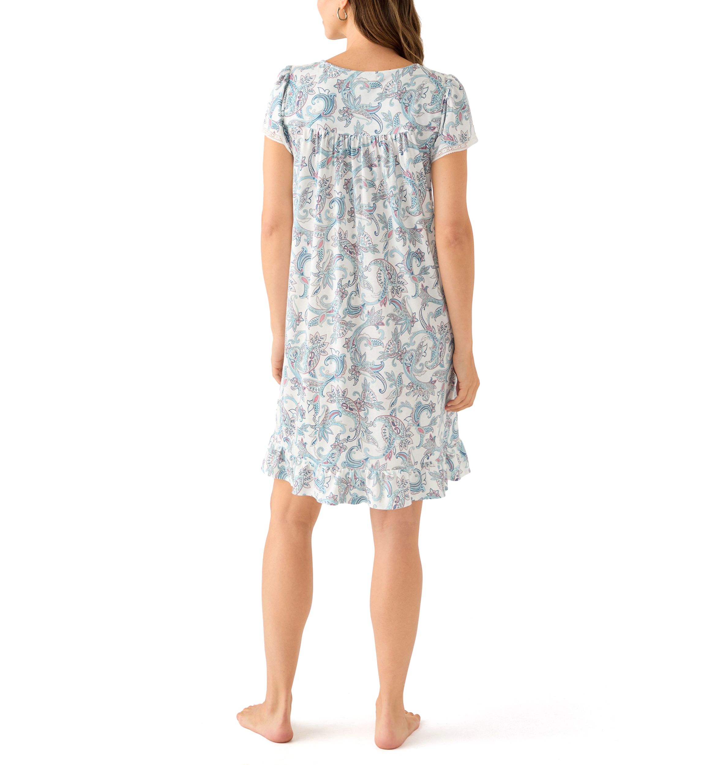 Womens Short Flutter Sleeve Gown