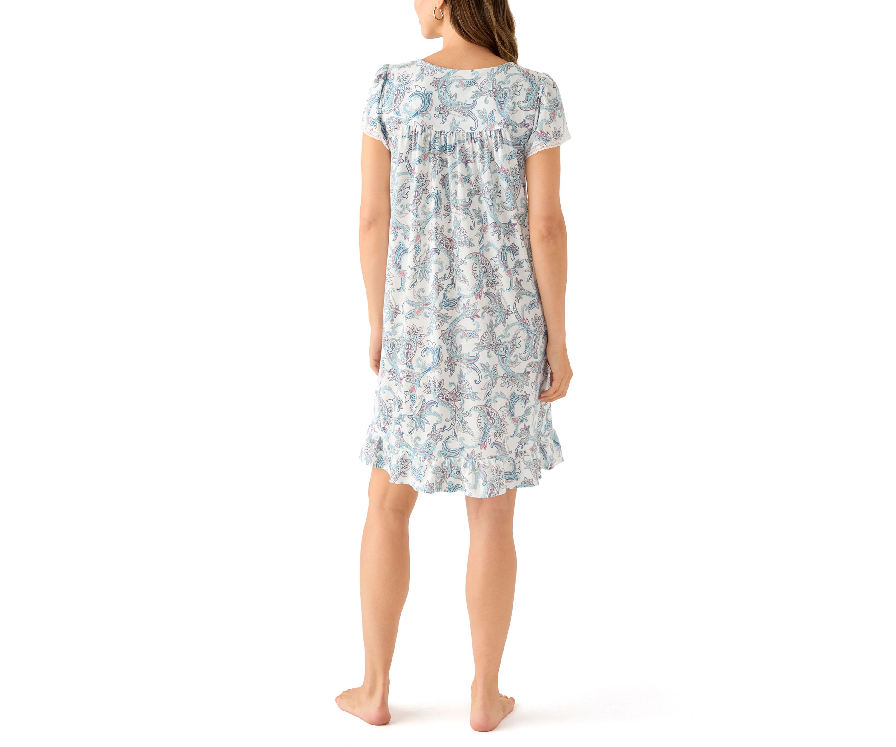 Womens Short Flutter Sleeve Gown