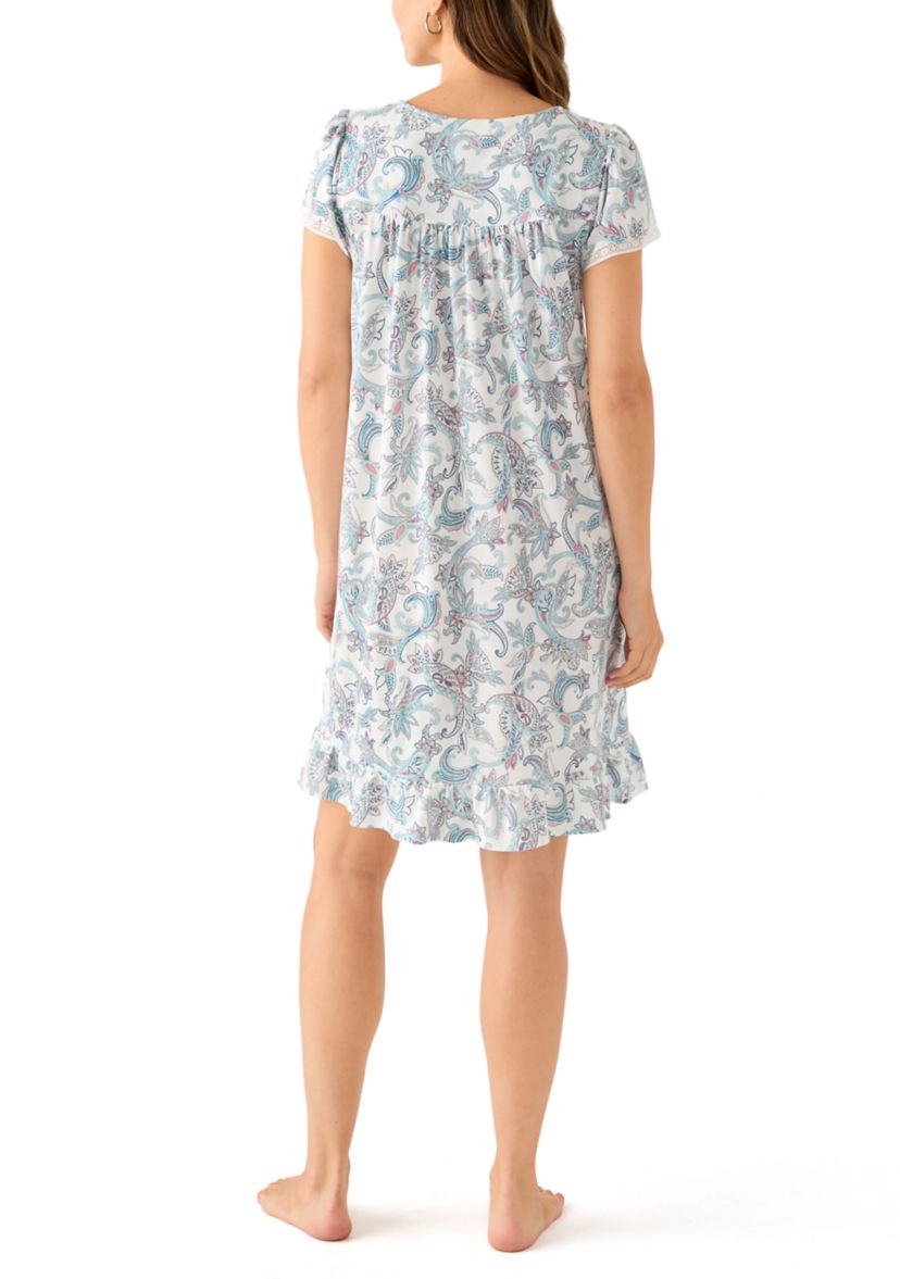Womens Short Flutter Sleeve Gown