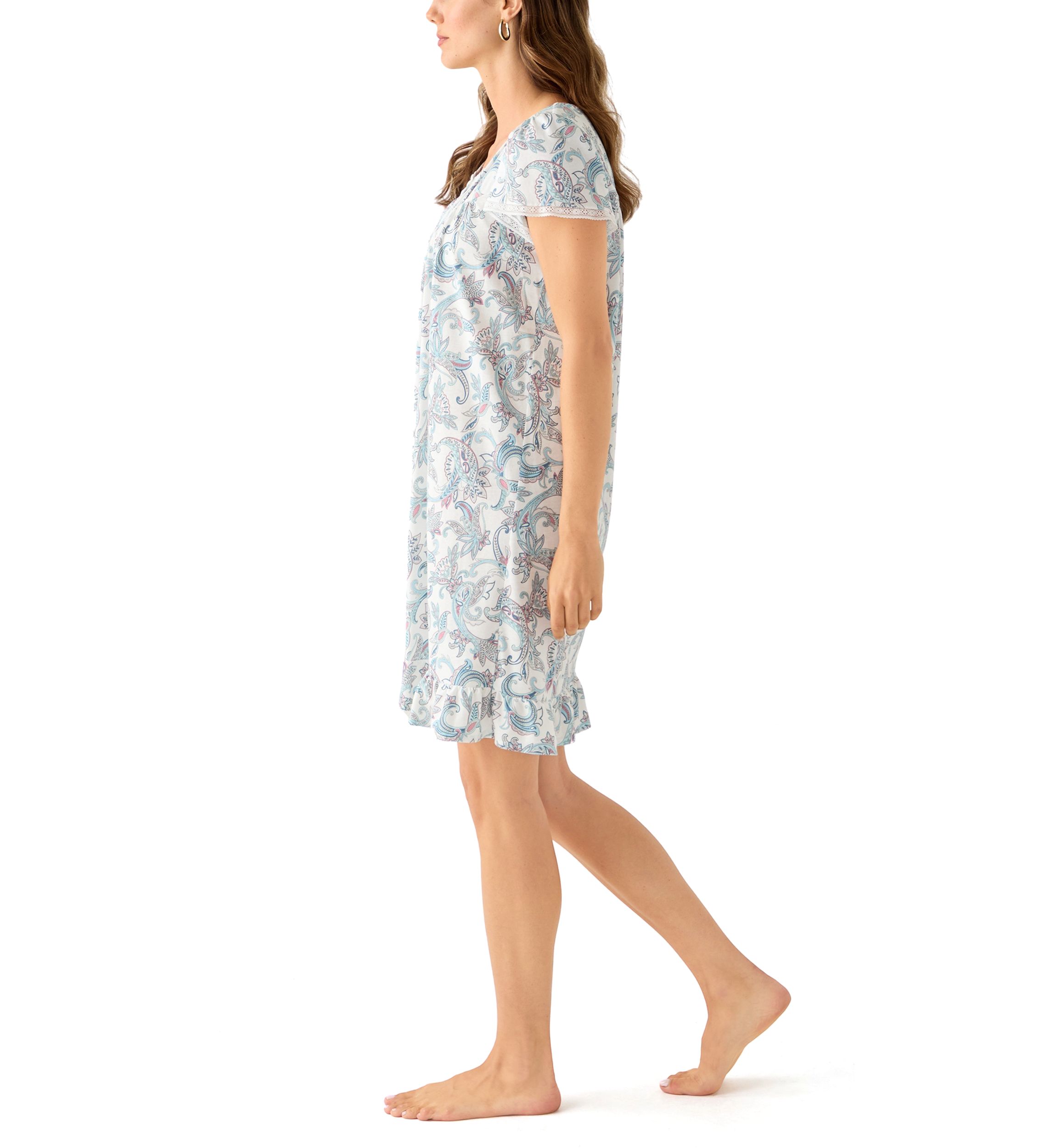 Womens Short Flutter Sleeve Gown