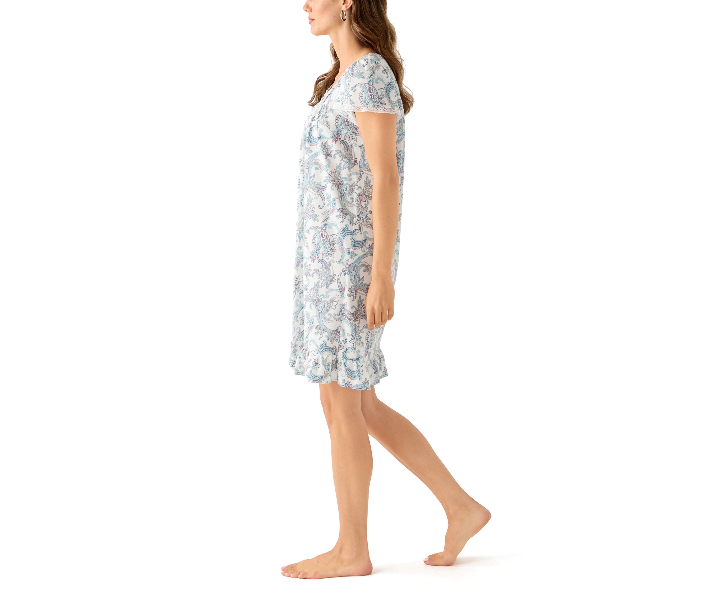 Womens Short Flutter Sleeve Gown
